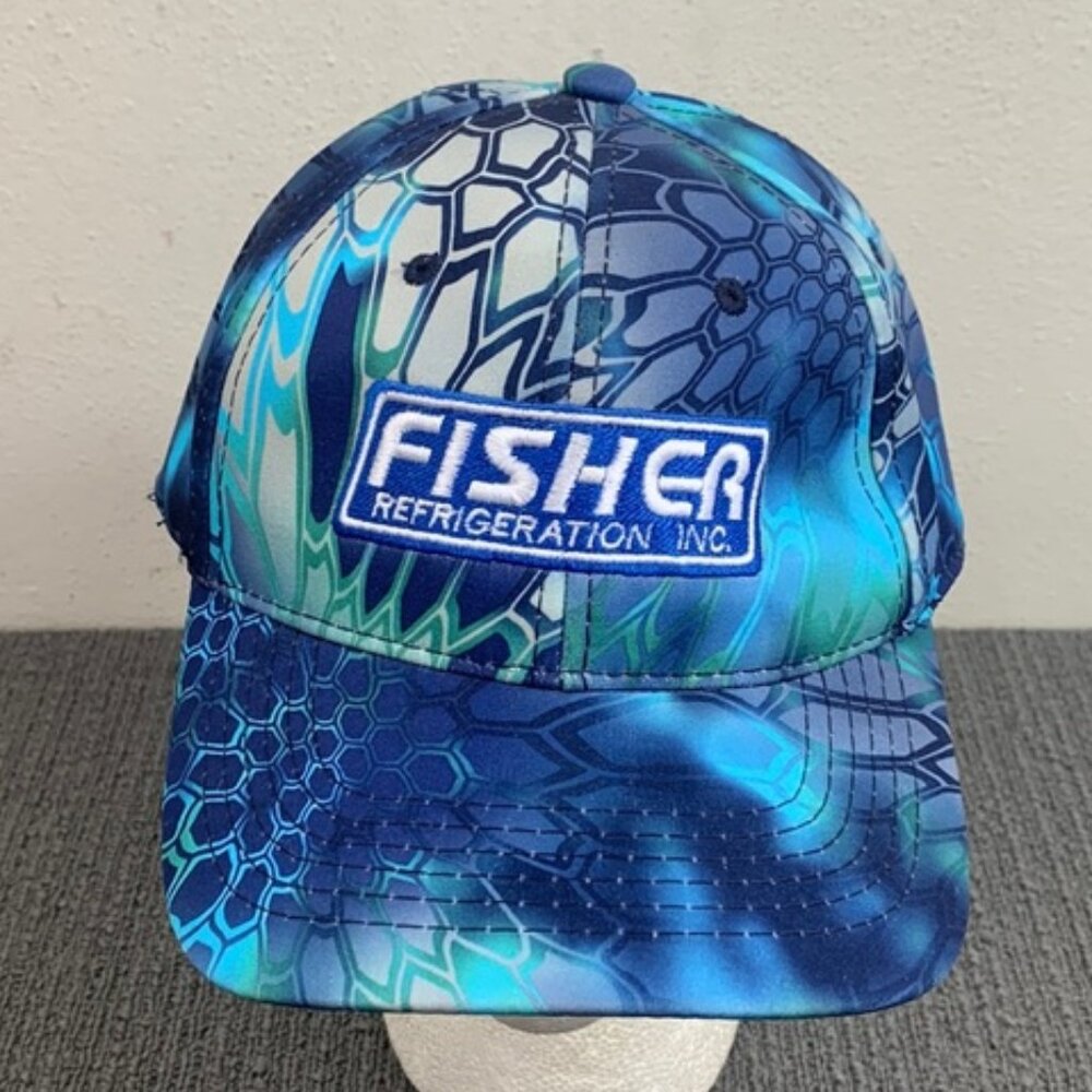 Fisher Refrigeration Baseball Hat Mens OSFM Kryptek Pontus Camo Frick Strapback